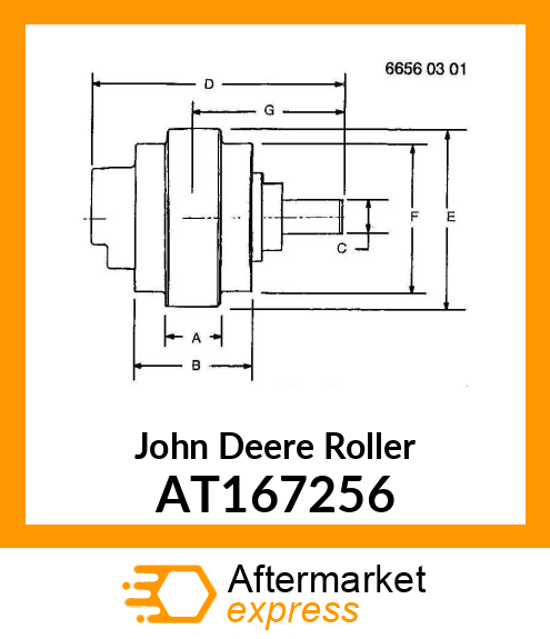 ROLLER, CARRIER WITH SHAFT AT167256