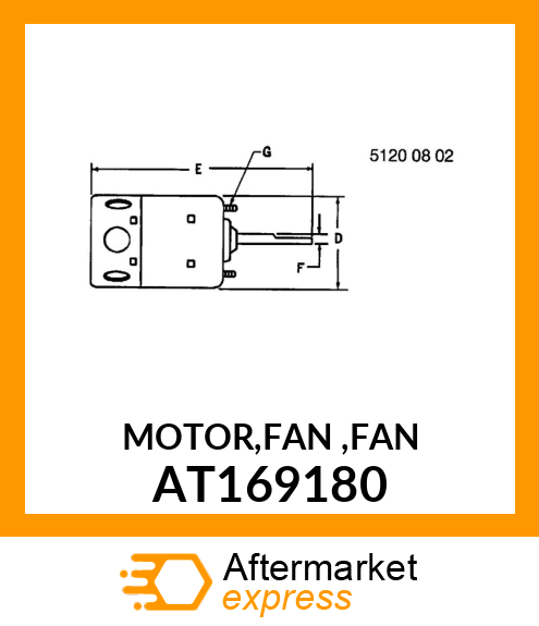 MOTOR,FAN ,FAN AT169180