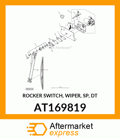 ROCKER SWITCH, WIPER, SP, DT AT169819