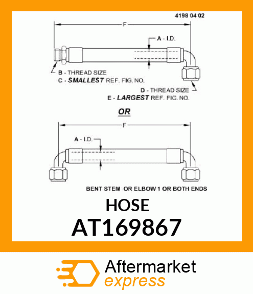 HOSE,HYDRAULIC AT169867