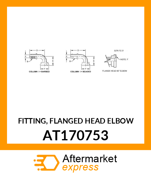 FITTING, FLANGED HEAD ELBOW AT170753