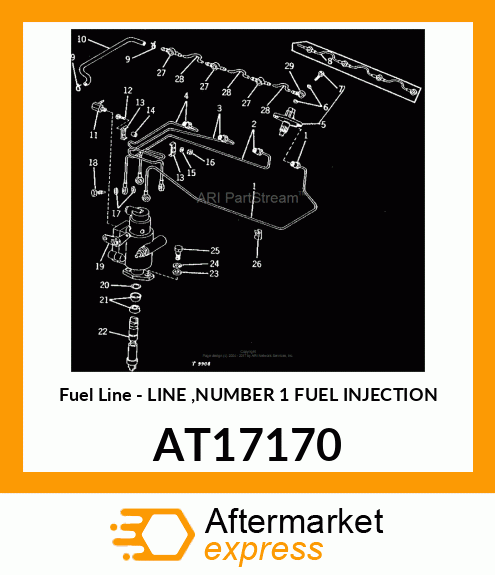 Fuel Line - LINE ,NUMBER 1 FUEL INJECTION AT17170