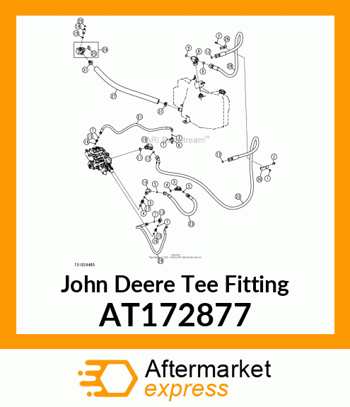 FITTING, TEE FLAT FACE, ONE AT172877