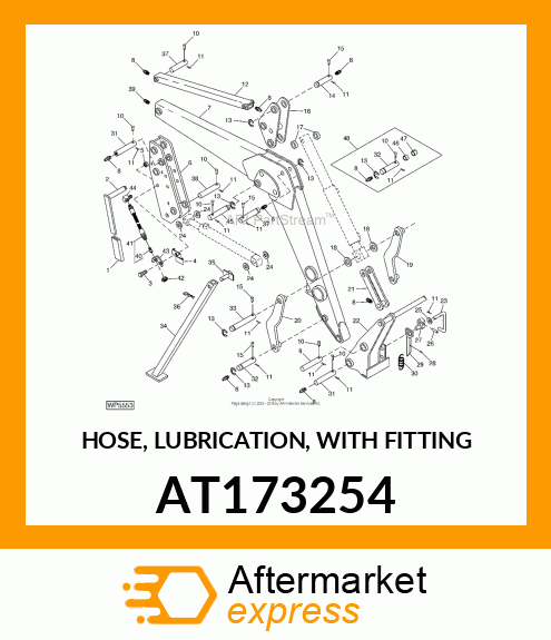 HOSE, LUBRICATION, WITH FITTING AT173254