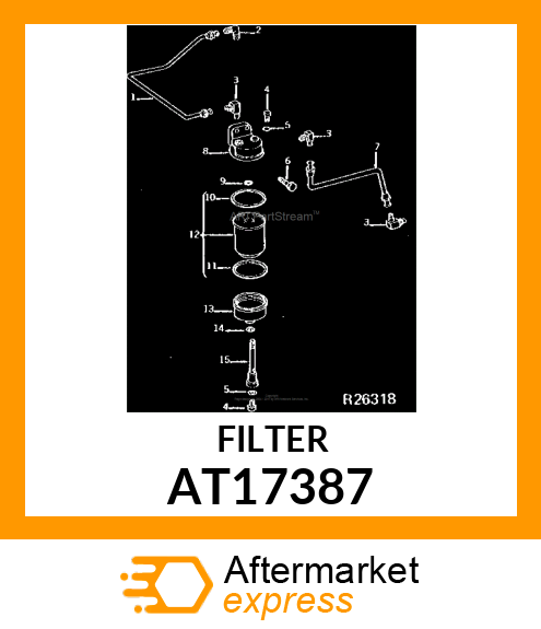 ELEMENT DE FILTRE A FUEL AT17387