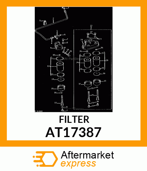 ELEMENT DE FILTRE A FUEL AT17387