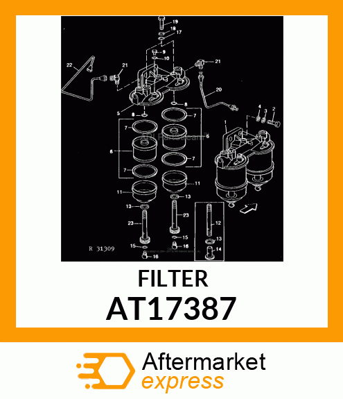 ELEMENT DE FILTRE A FUEL AT17387