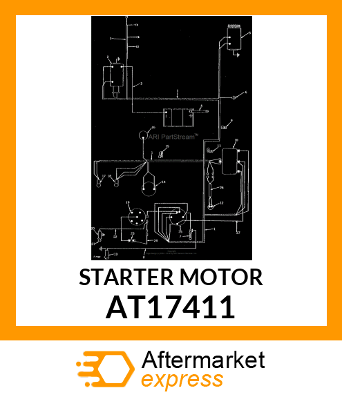 Starter Motor - MOTOR,STARTER AT17411