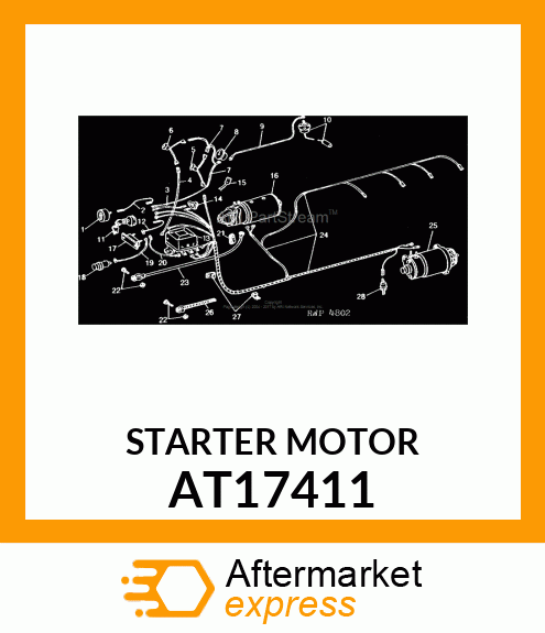 Starter Motor - MOTOR,STARTER AT17411