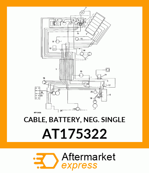 CABLE, BATTERY, NEG. SINGLE AT175322