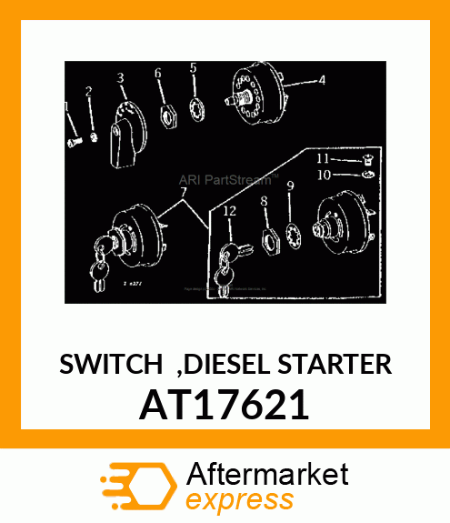 SWITCH ,DIESEL STARTER AT17621