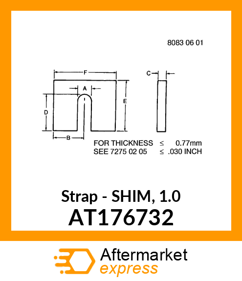 Strap - SHIM, 1.0 AT176732