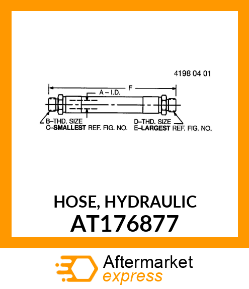 HOSE, HYDRAULIC AT176877