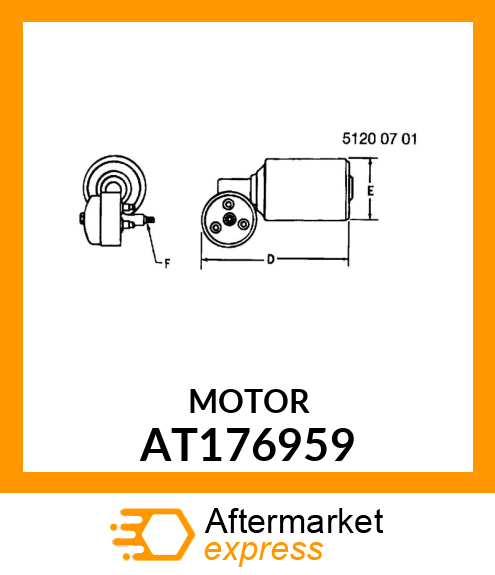 MOTOR, WIPER ASSEMBLY RIGHT AT176959