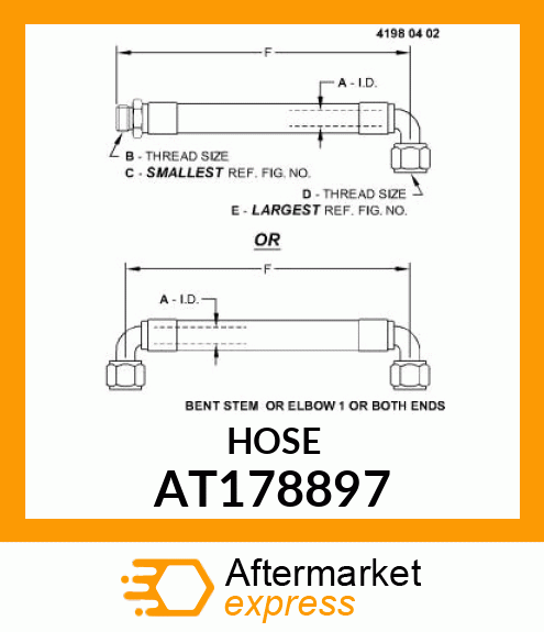 HOSE, HYDRAULIC AT178897