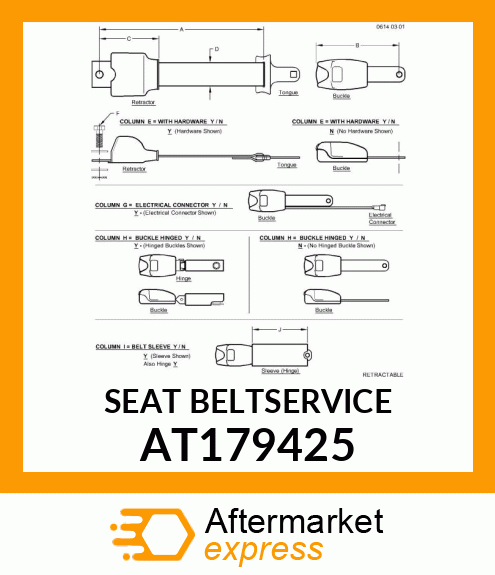 SEAT BELT(SERVICE) AT179425