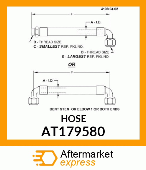 HOSE, HYDRAULIC AT179580