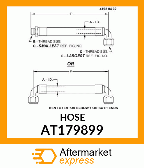 HOSE, PARK BRAKE AT179899