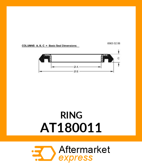 SEAL,METAL FACED AT180011