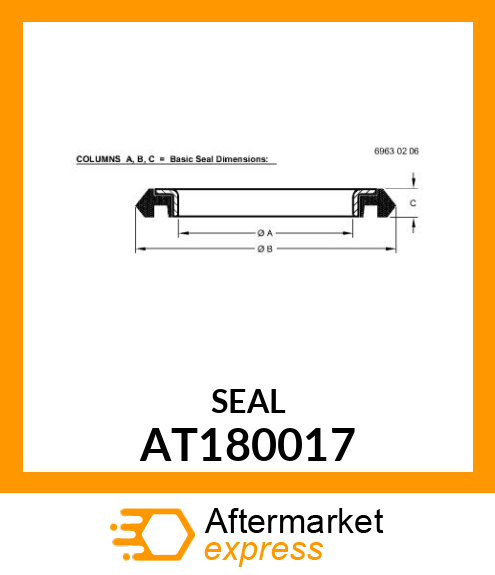 SEAL, METAL FACED AT180017