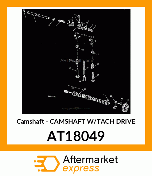 Camshaft - CAMSHAFT W/TACH DRIVE AT18049