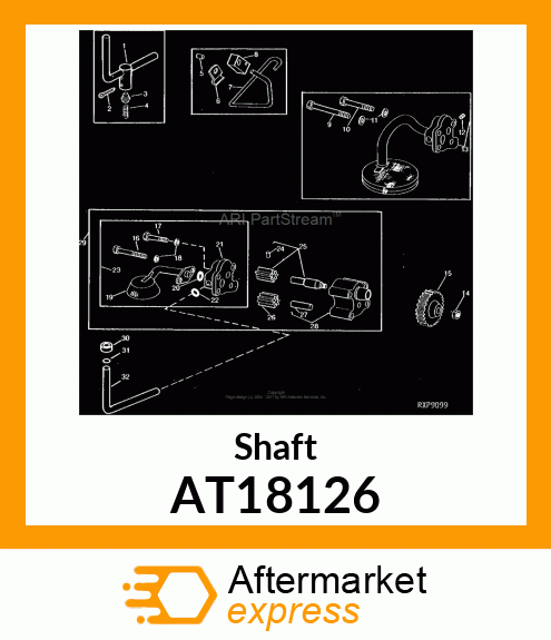 Drive Shaft - SHAFT ,OIL PUMP DRIVE,WITH GEAR AT18126