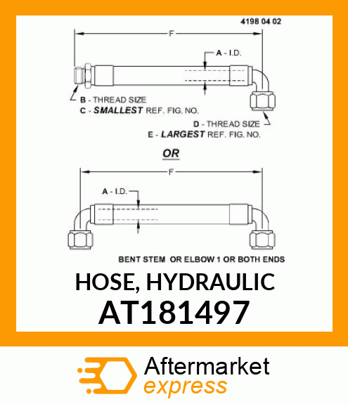 HOSE, HYDRAULIC AT181497