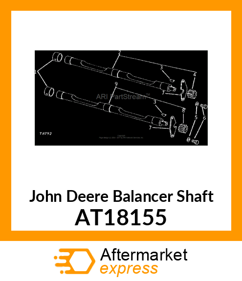 SHAFT,BALANCER,WITH GEAR,LEFT HAND AT18155