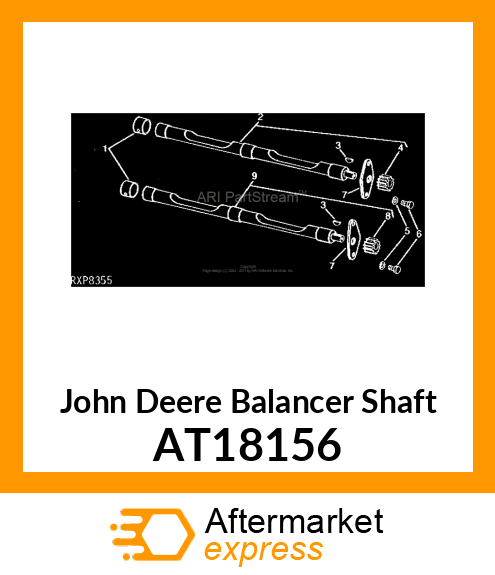 SHAFT,BALANCER WITH GEAR,RIGHT HAND AT18156