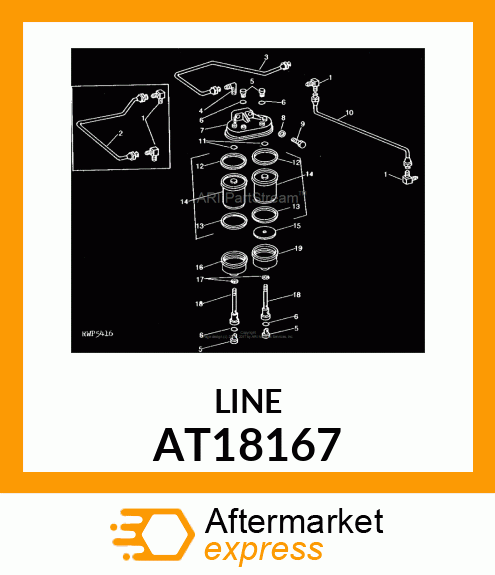 LINE ,FUEL PUMP TO FUEL FILTER AT18167