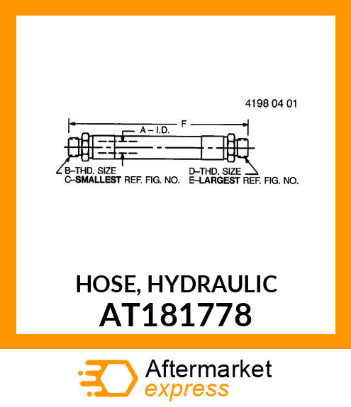 HOSE, HYDRAULIC AT181778