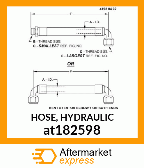 HOSE, HYDRAULIC at182598