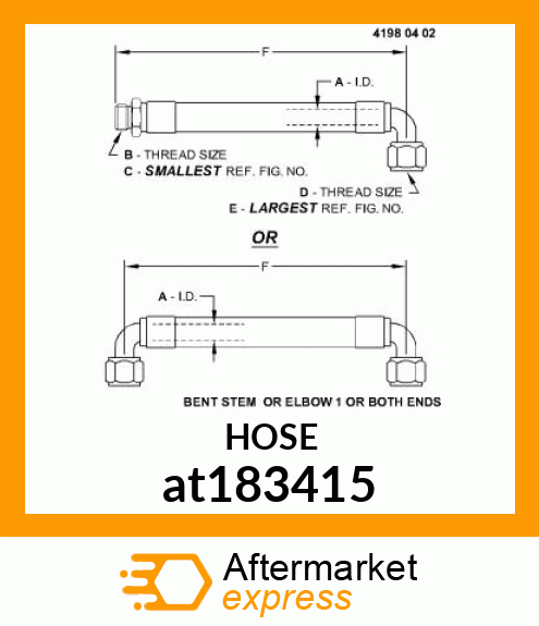 HOSE, HYDRAULIC at183415