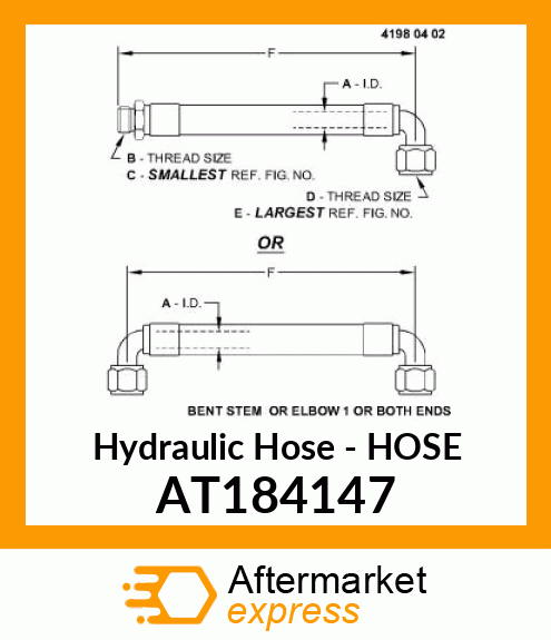 Hydraulic Hose - HOSE AT184147