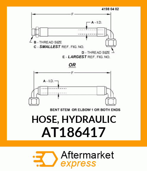 HOSE, HYDRAULIC AT186417