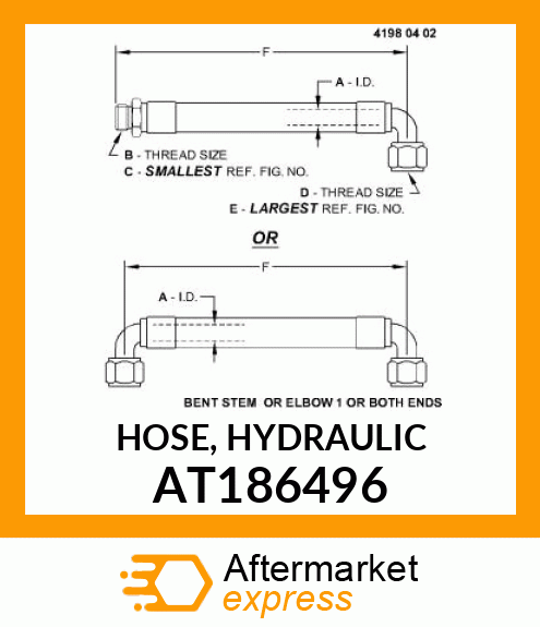 HOSE, HYDRAULIC AT186496