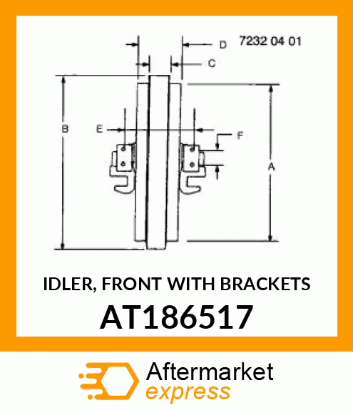 IDLER, FRONT WITH BRACKETS AT186517