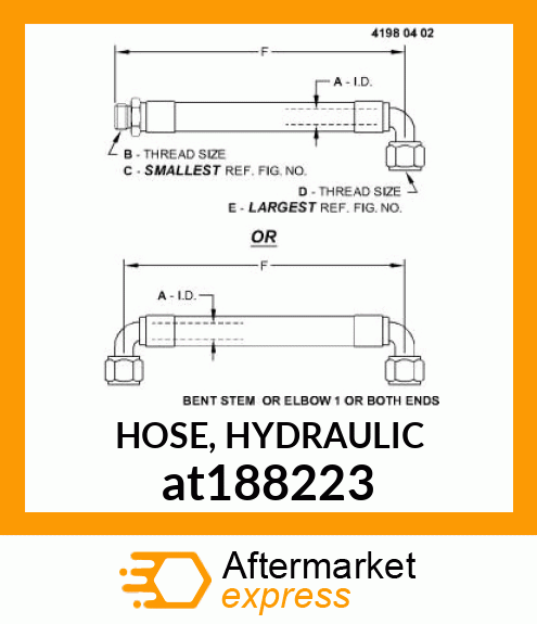 HOSE, HYDRAULIC at188223