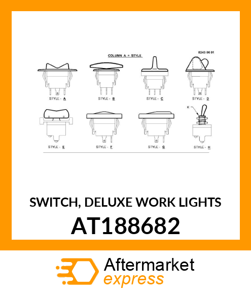 SWITCH, DELUXE WORK LIGHTS AT188682