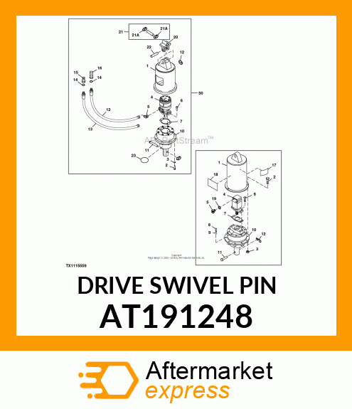 DRIVE SWIVEL PIN AT191248