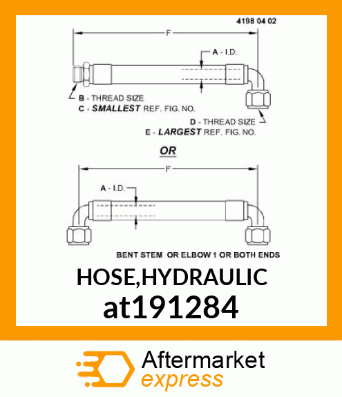 HOSE,HYDRAULIC at191284