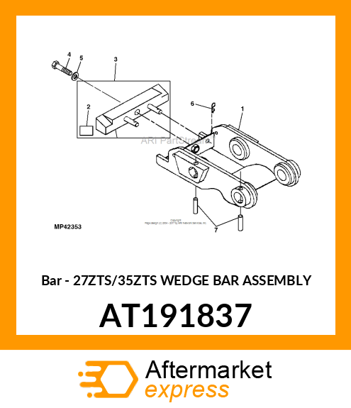 Bar - 27ZTS/35ZTS WEDGE BAR ASSEMBLY AT191837