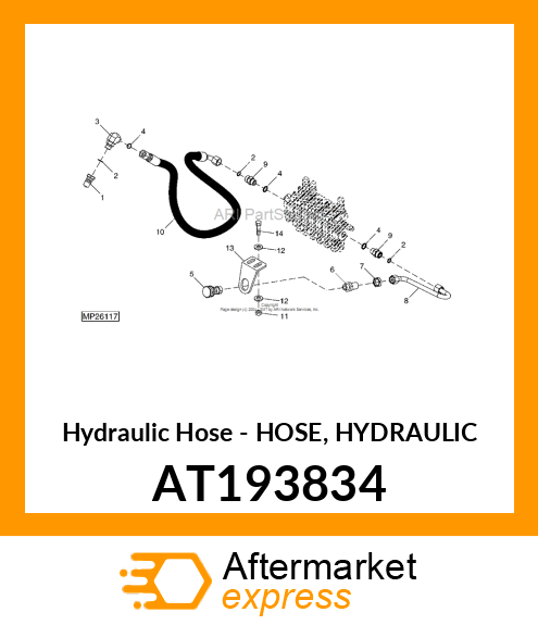 Hydraulic Hose - HOSE, HYDRAULIC AT193834