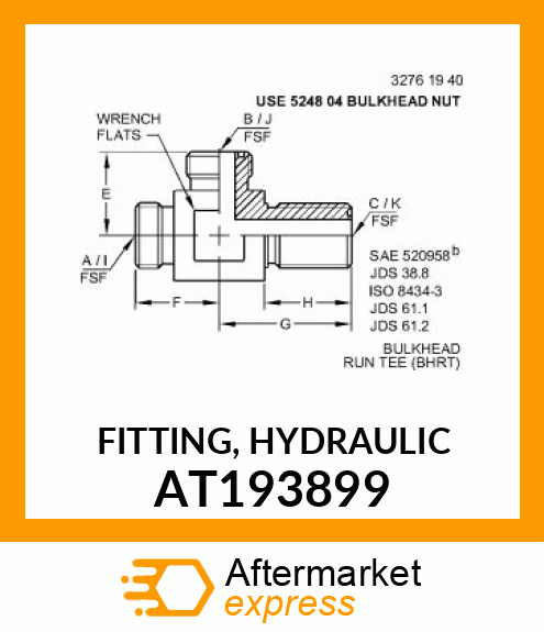 FITTING, HYDRAULIC AT193899