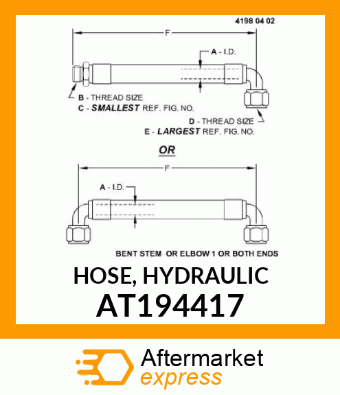 HOSE, HYDRAULIC AT194417