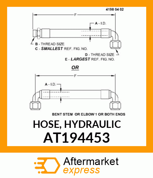 HOSE, HYDRAULIC AT194453