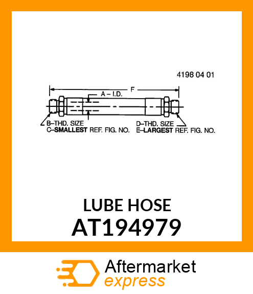 LUBE HOSE AT194979