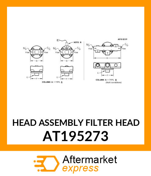 HEAD ASSEMBLY FILTER HEAD AT195273