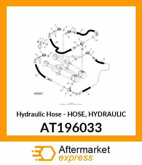 Hydraulic Hose - HOSE, HYDRAULIC AT196033