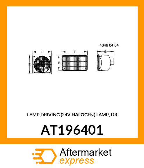 LAMP,DRIVING (24V HALOGEN) LAMP, DR AT196401